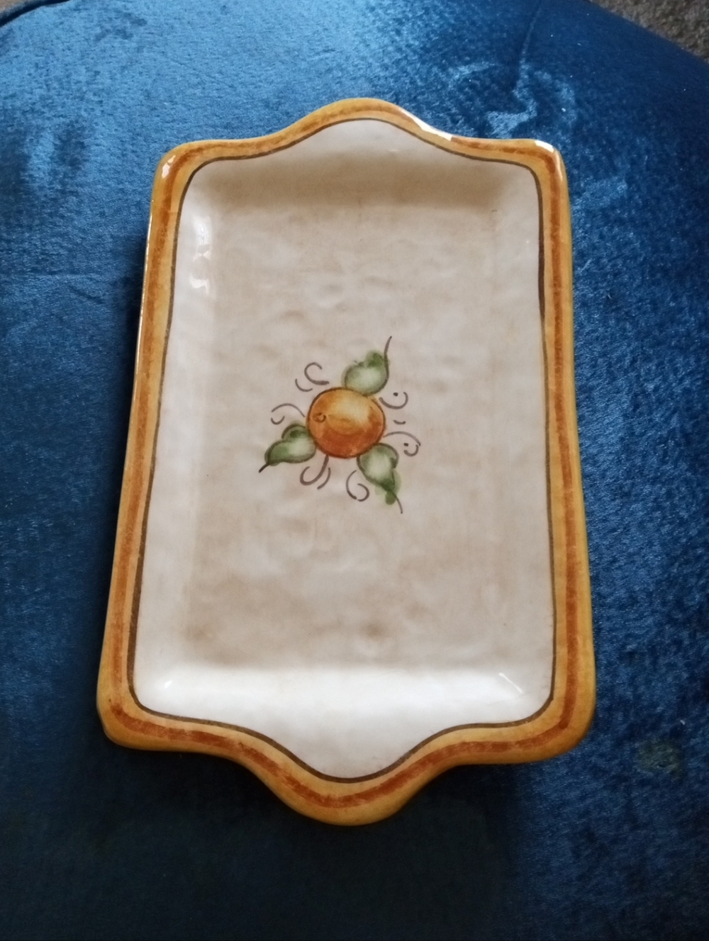 GORGEOUS Vietri 6"x10" Glazed Ceramic Rectangular Tray Made In Italy